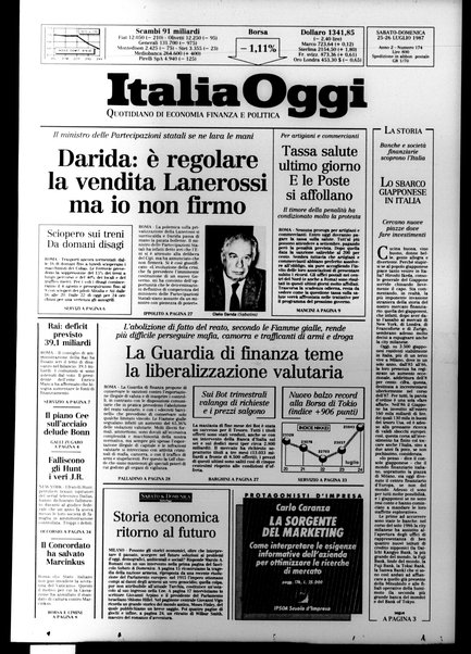 Italia oggi : quotidiano di economia finanza e politica